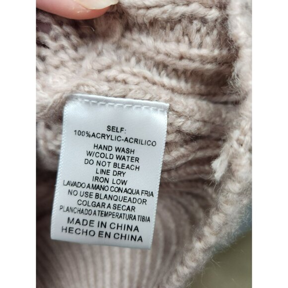 Womens &Merci Cable Knits soft Sweater M Rose color - Picture 3 of 4